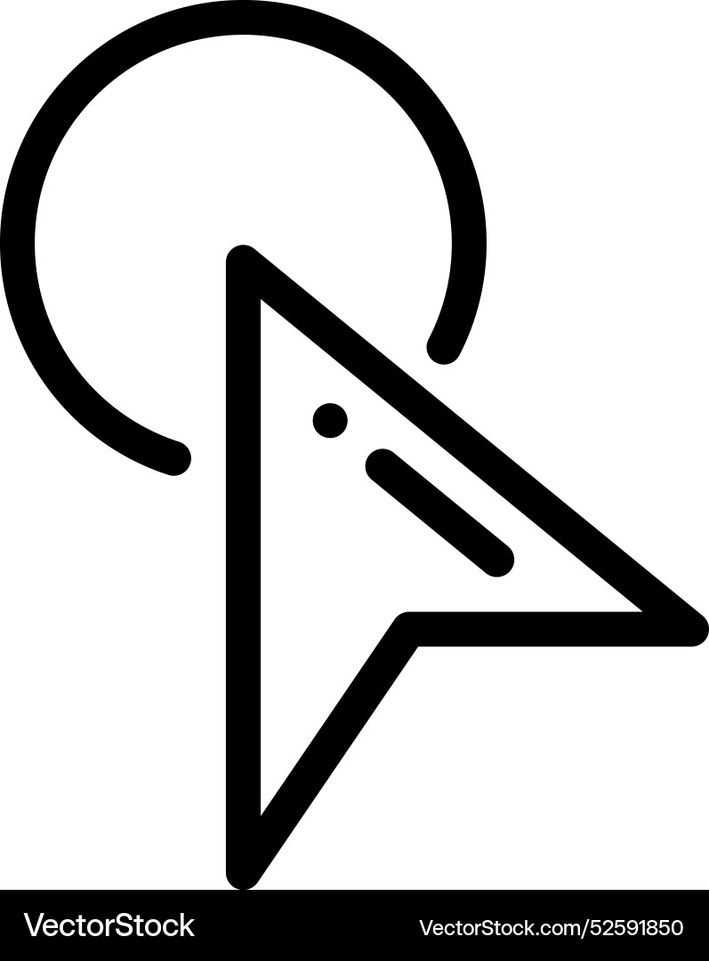 Click icon thin linear style design isolated Click icon thin linear style design isolated vector image