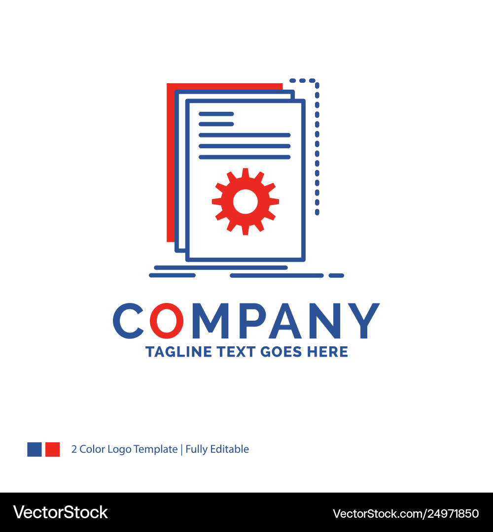 Company name logo design for app build developer Company name logo design for app build developer vector image
