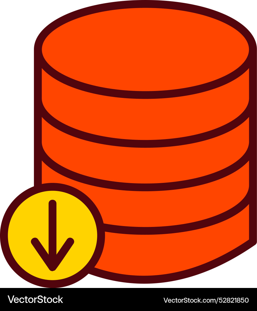 Database download icon design Vector Image