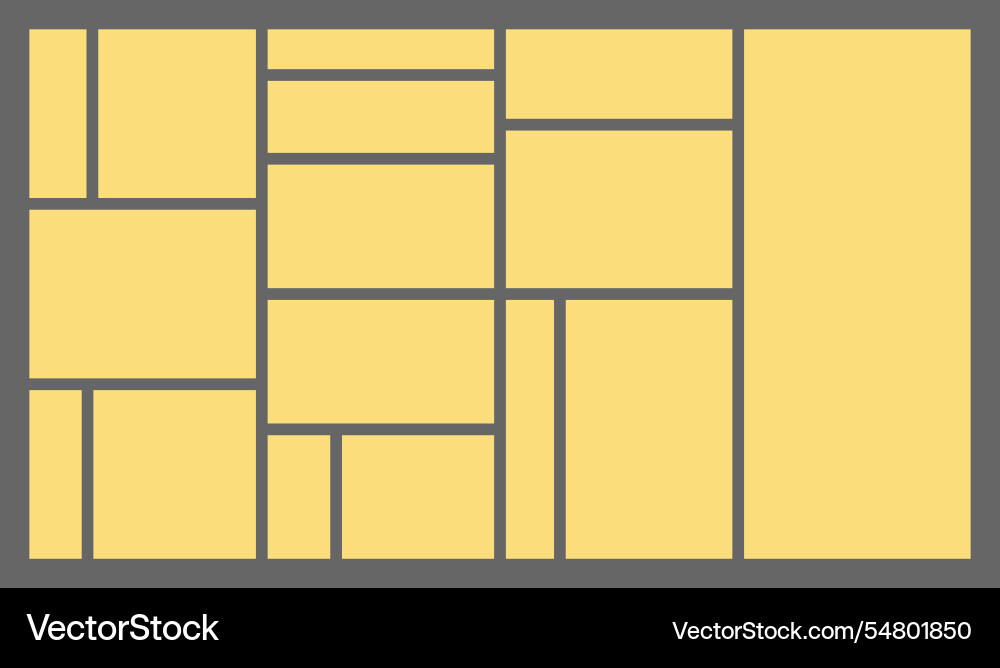 Dimensions trendy bento grid layout style Dimensions trendy bento grid layout style vector image