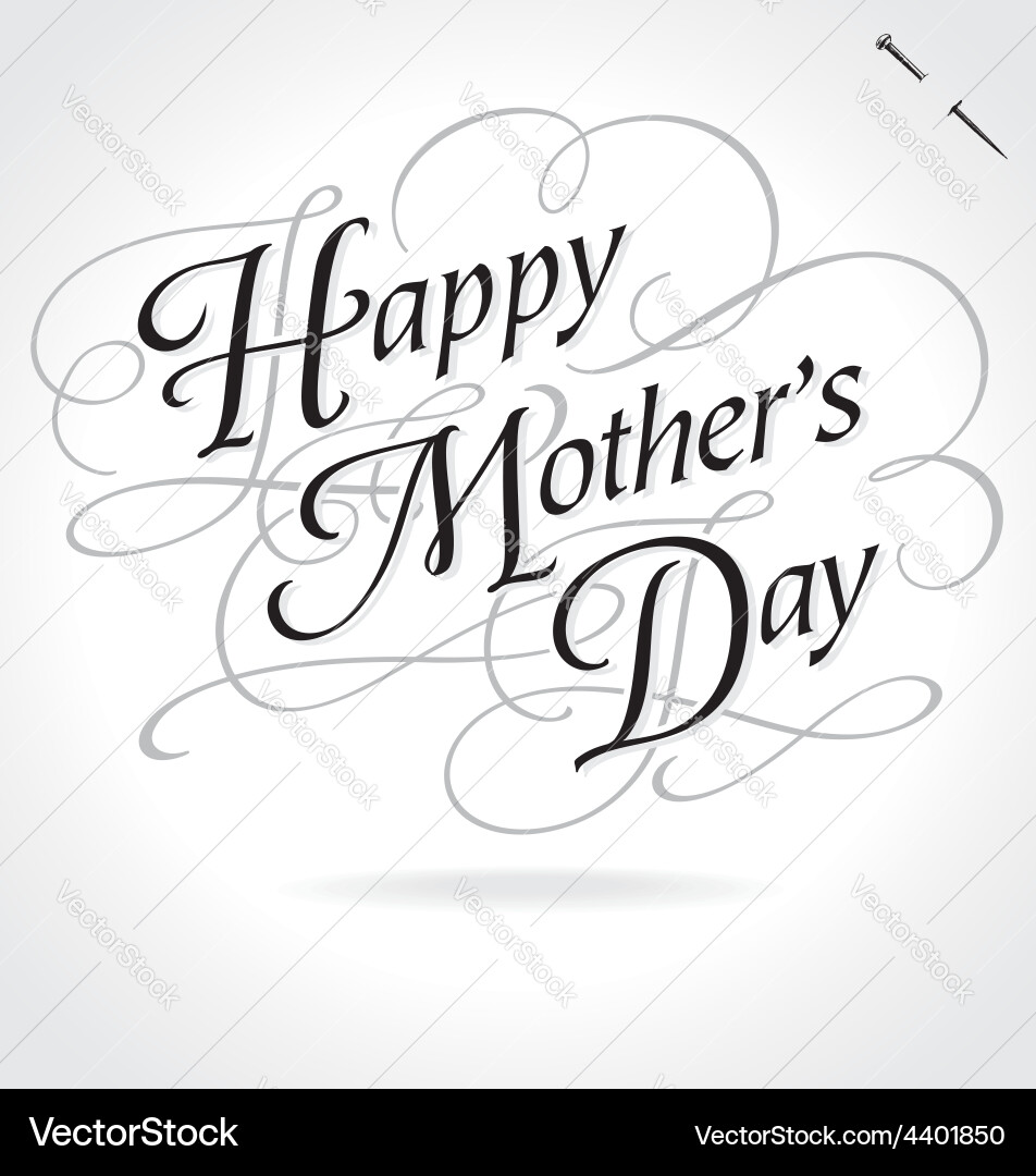 Elegant Mother's Day Script vector image
