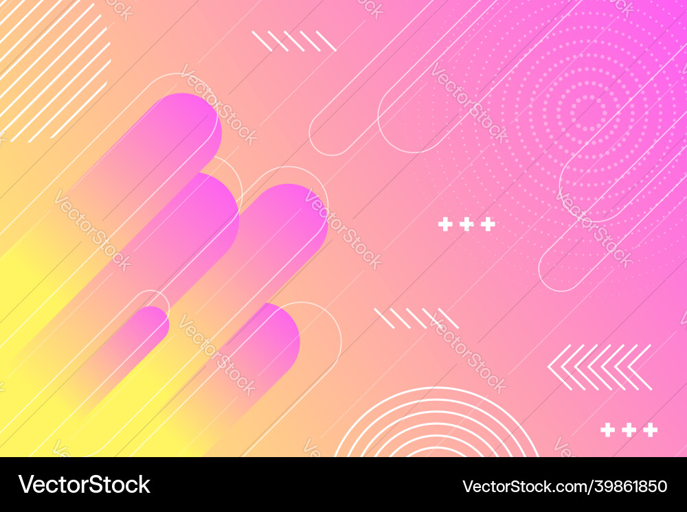 Geometric background with gradient color Vector Image