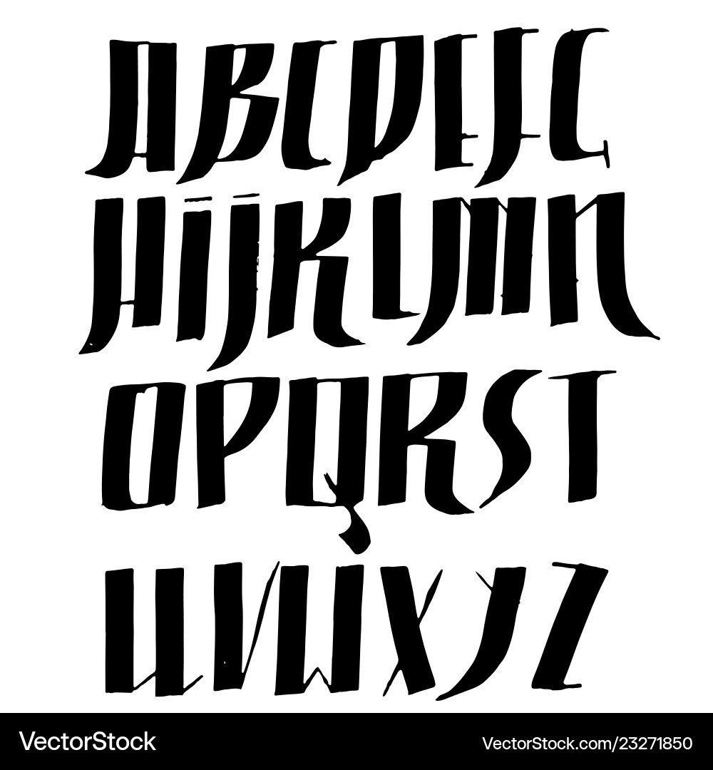 Grunge alte pen gothic schriftart schwarzletter Script Grunge alte pen gothic schriftart schwarzletter Script vektorbild