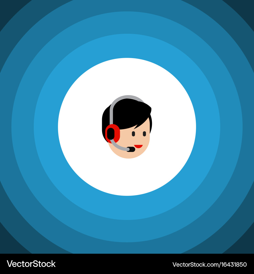 Isolated help flat icon operator element Vector Image