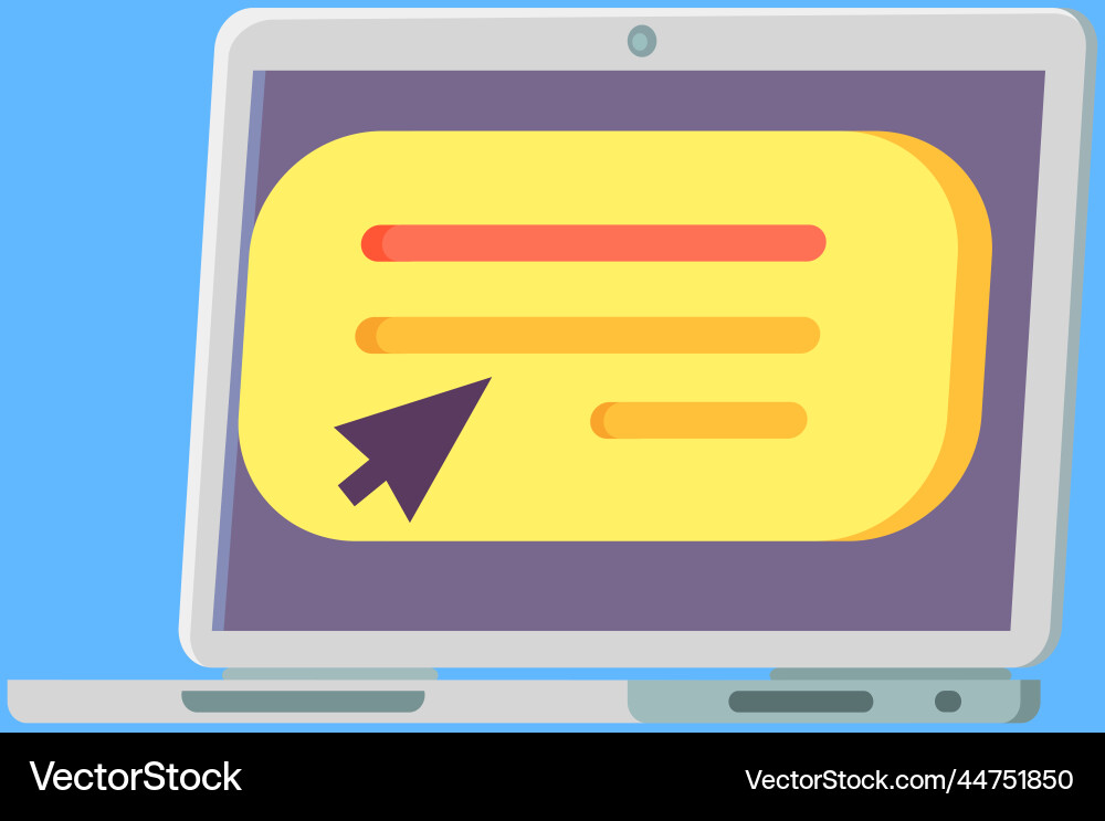Talk bubble speech icon on laptop screeen chat Talk bubble speech icon on laptop screeen chat vector image