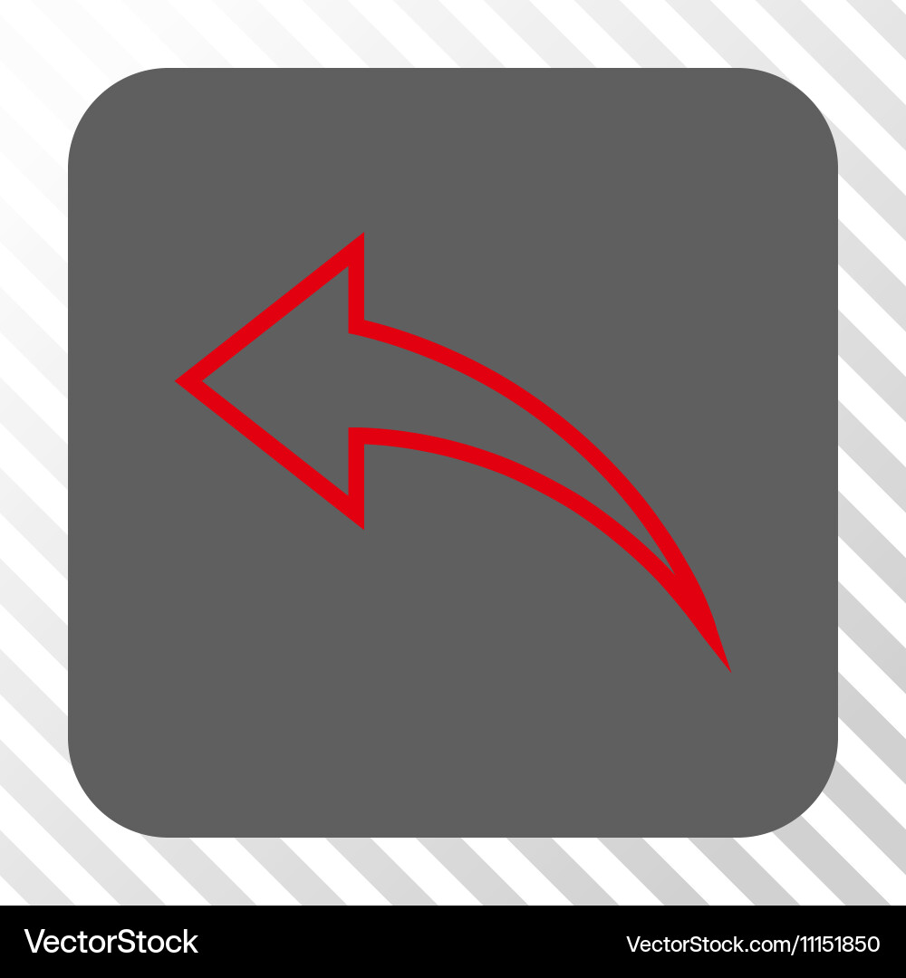 Undo rounded square button vector image