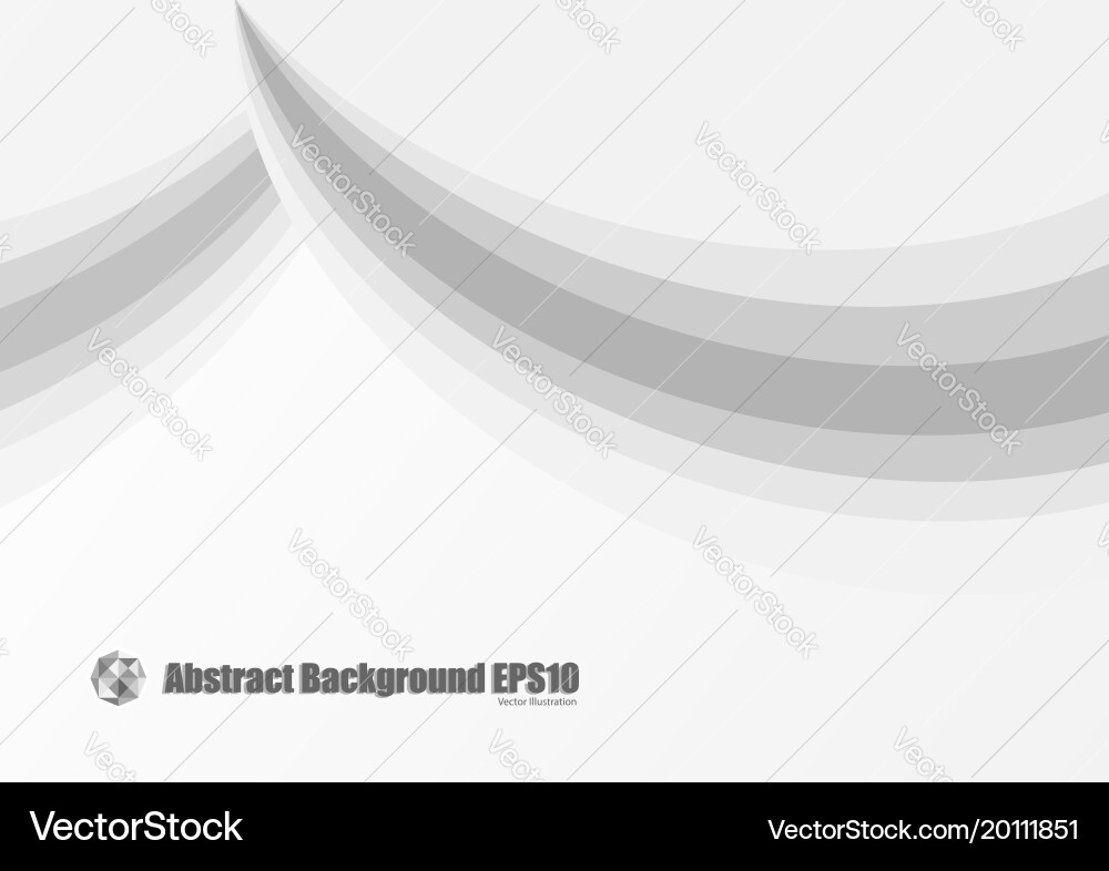 Abstract gray curve background vector image