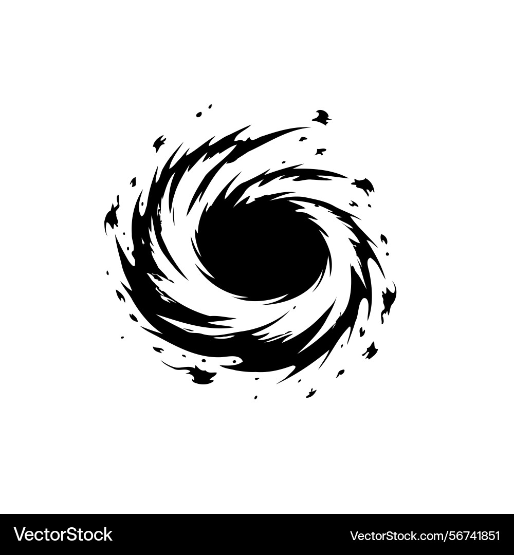 Abstract swirling vortex design creating a sense Vector Image