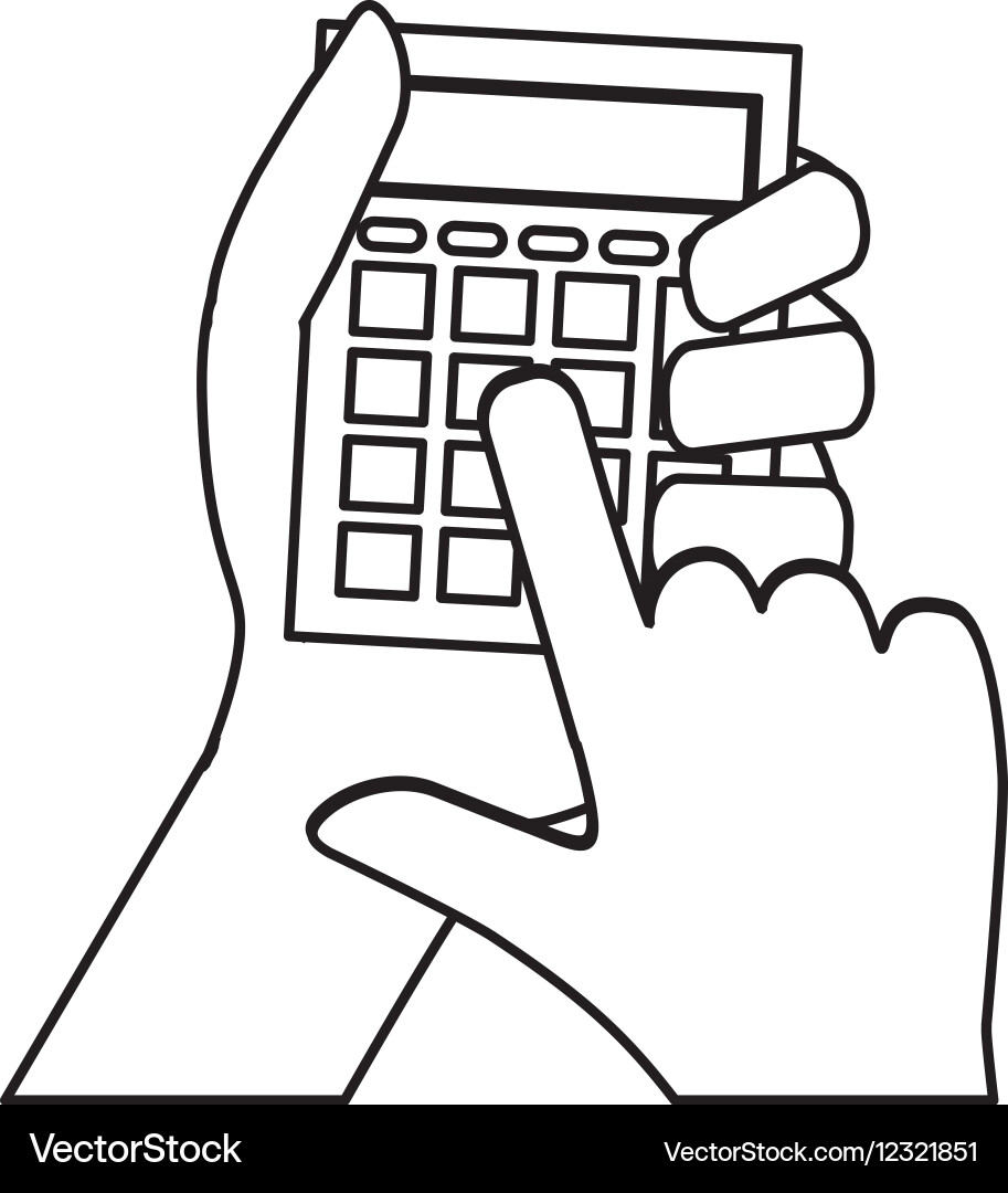 Calculator math device Vector Image