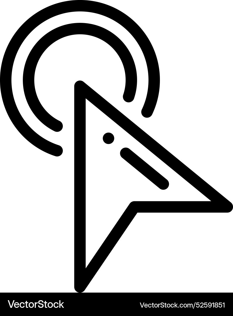 Click icon thin linear style design isolated Click icon thin linear style design isolated vector image