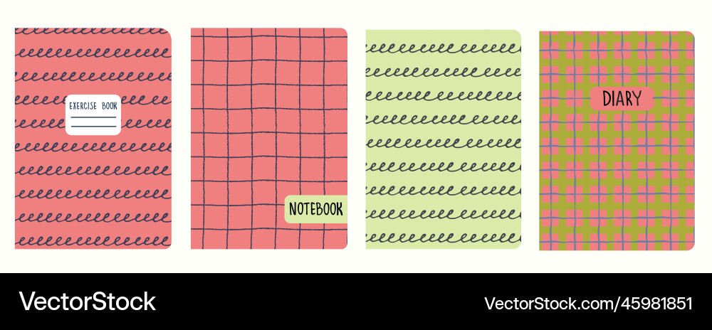 Cover page templates based on seamless patterns Vector Image