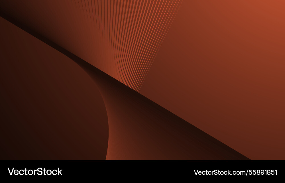Dark orange gradient with curve line abstract Vector Image