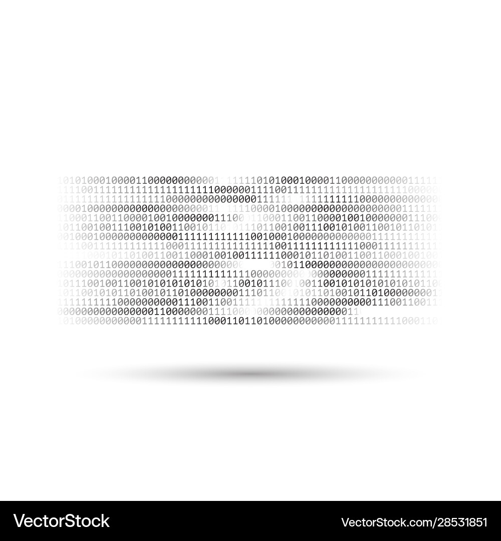 Data Stream & Binary Code vector image