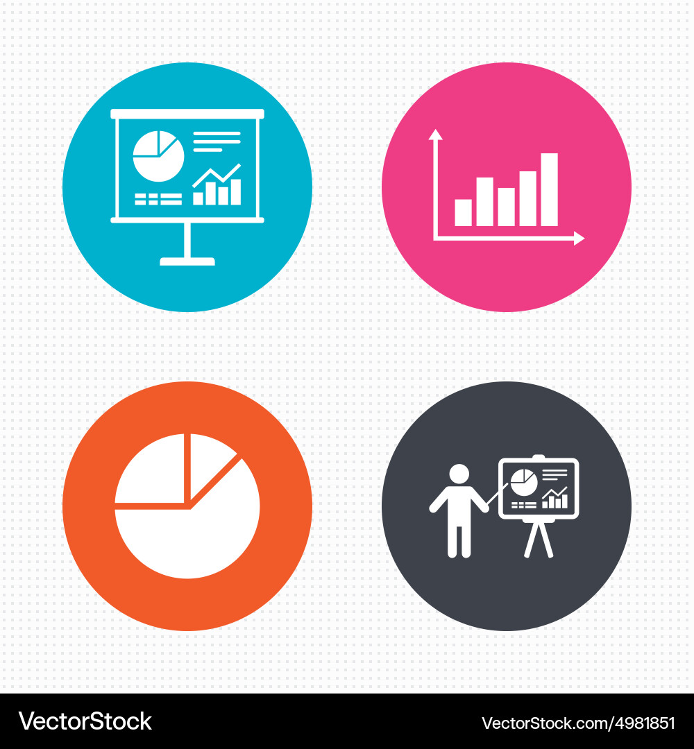 Diagram graph pie chart presentation billboard vector image