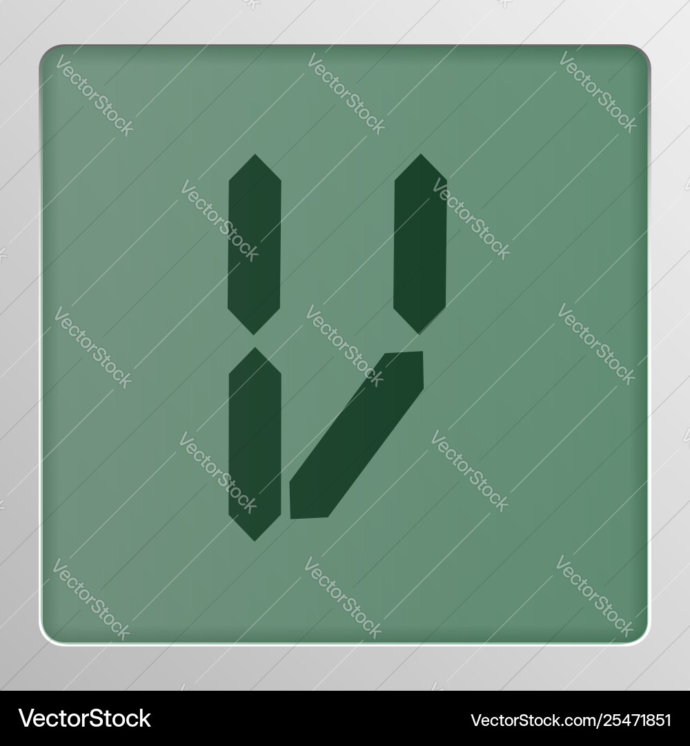 Digital character set typeface on a screen Digital character set typeface on a screen vector image