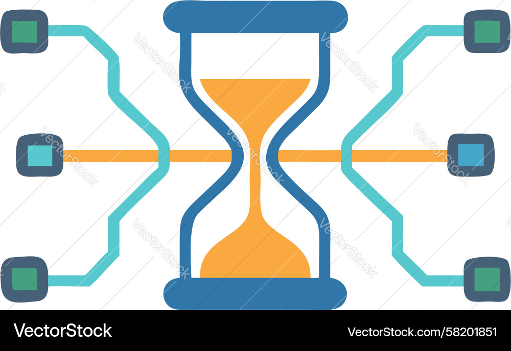 Distributed System Timing Icon Vector Image
