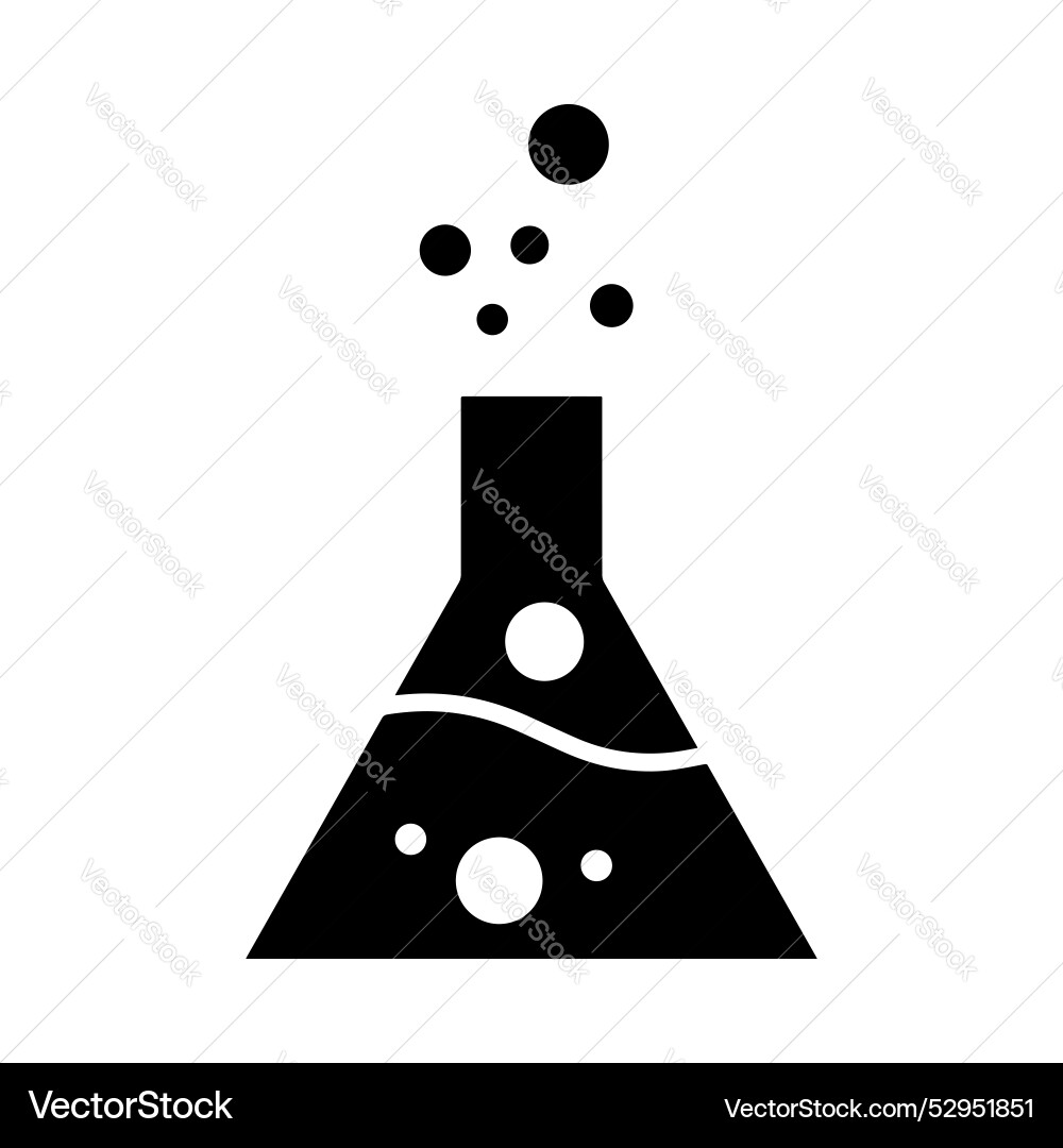 Flask icon isolated on white background Flask icon isolated on white background vector image