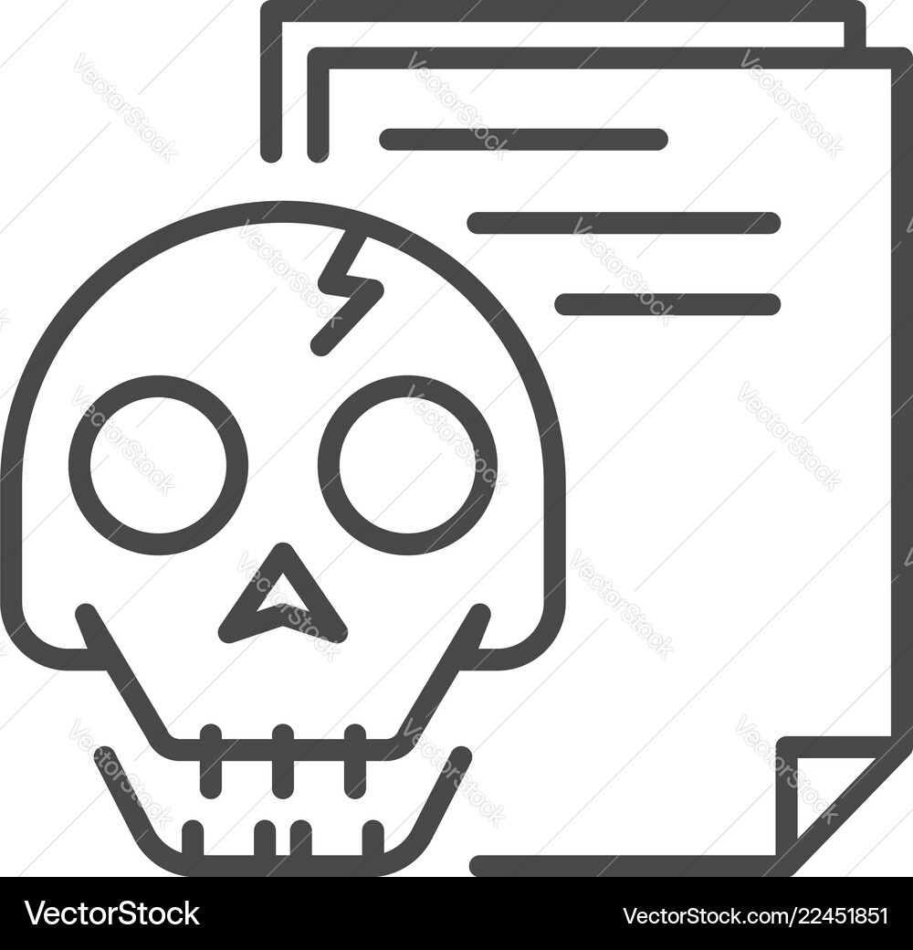 Hack document icon outline style Hack document icon outline style Vector Image
