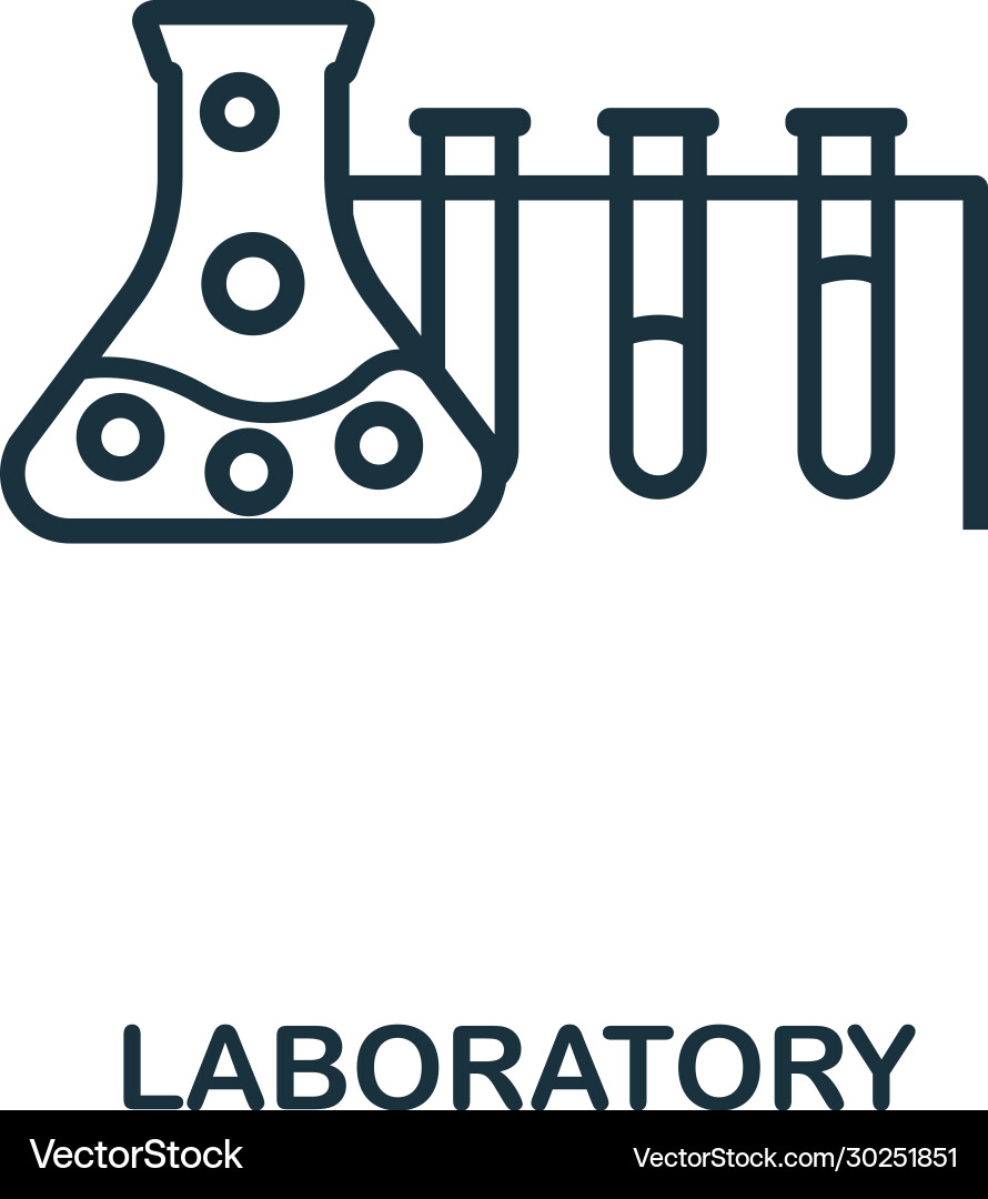 Laboratory icon simple line element from vector image