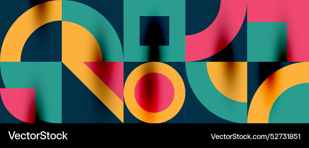 Neo memphis geometric pattern with circles Neo memphis geometric pattern with circles Vector Image
