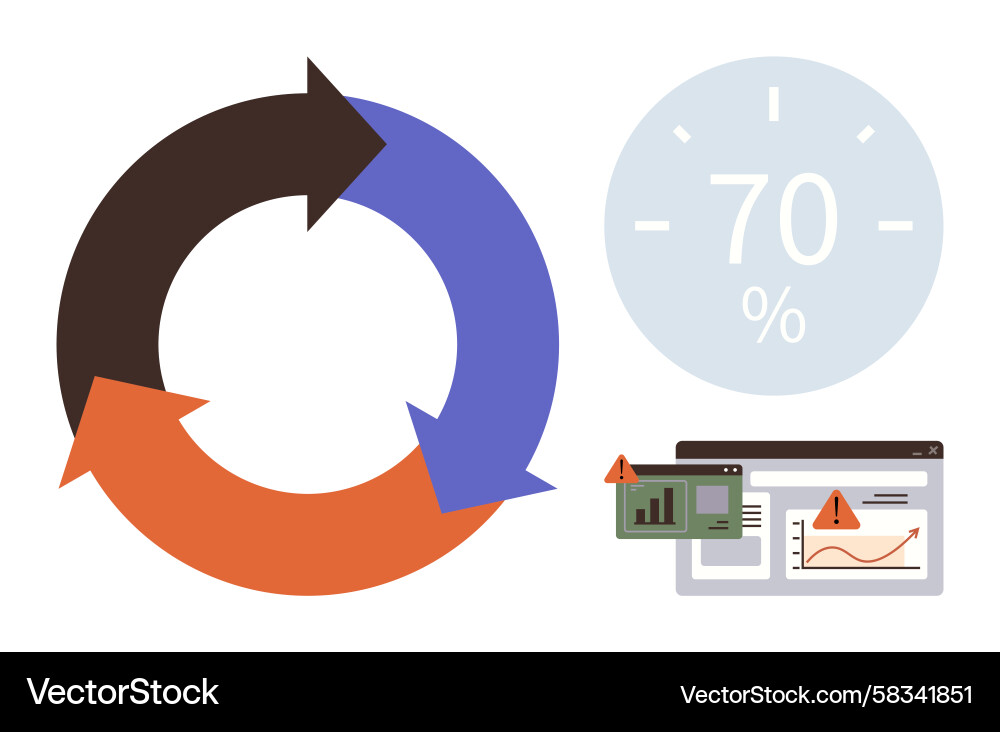 Process Analytics Dashboard Vector Image