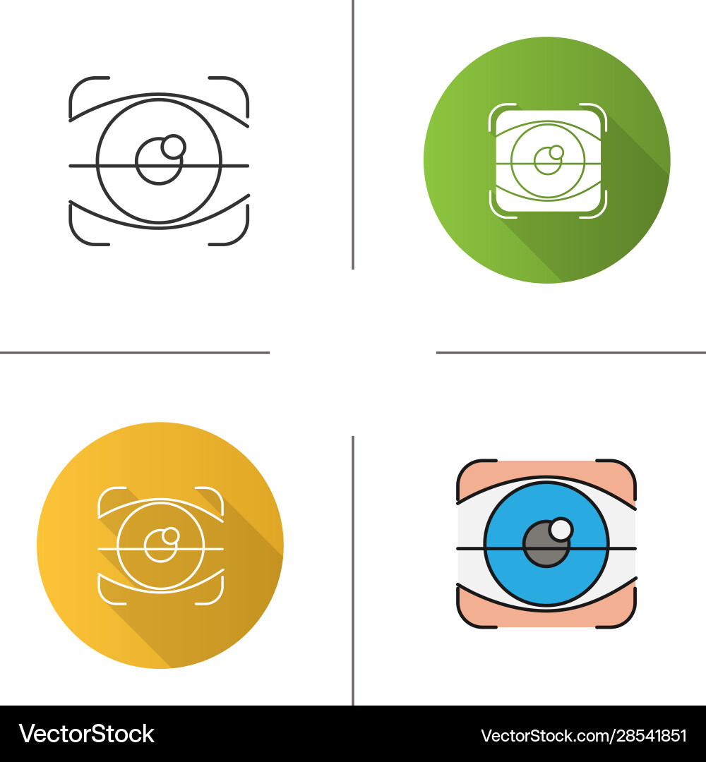 Retina scan icon Retina scan icon vector image