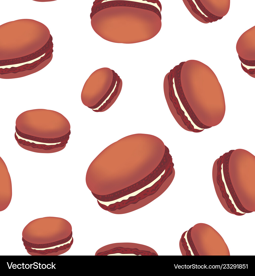 Seamless pattern with colorful macaroon cookies Seamless pattern with colorful macaroon cookies vector image