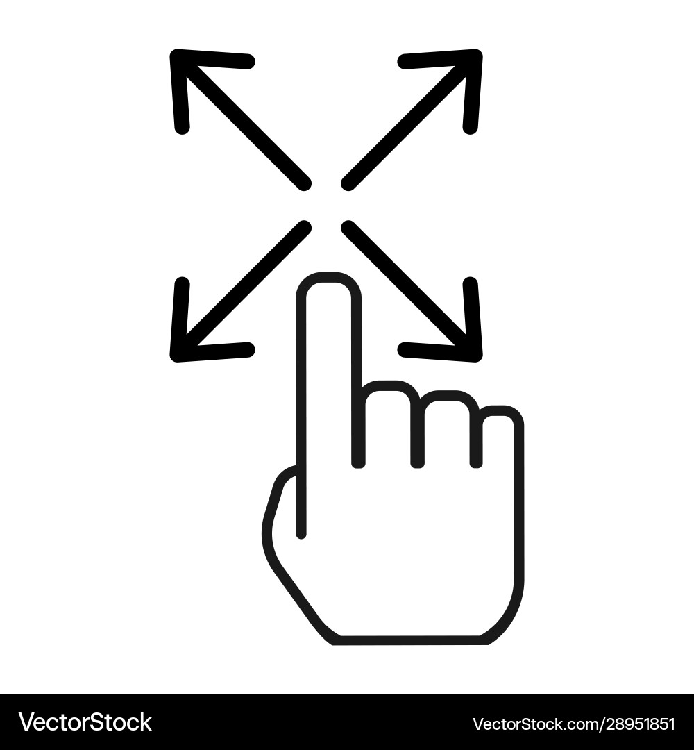 Touch screen icon for app website ui etc click Touch screen icon for app website ui etc click vector image