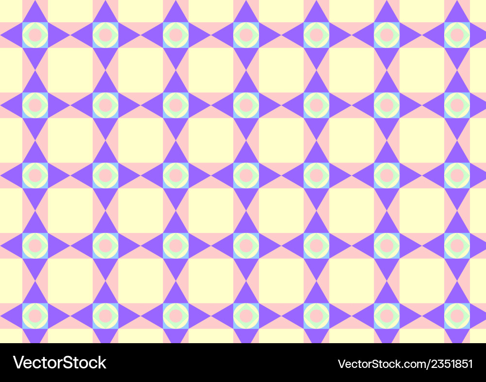 Triangle circle and quadrate pattern on pastel Vector Image