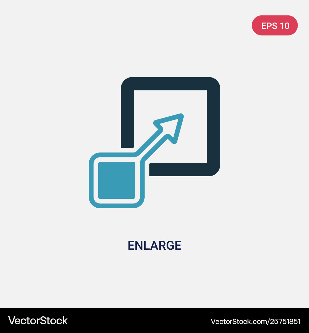 Two color enlarge icon from user interface Vector Image