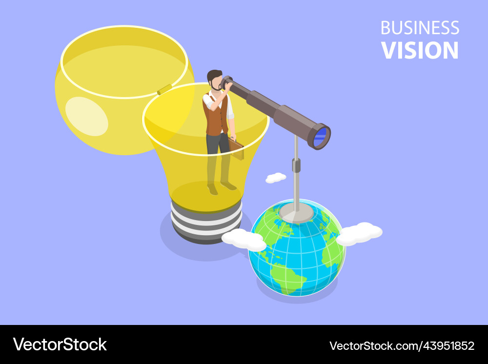3d isometric flat conceptual Royalty Free Vector Image