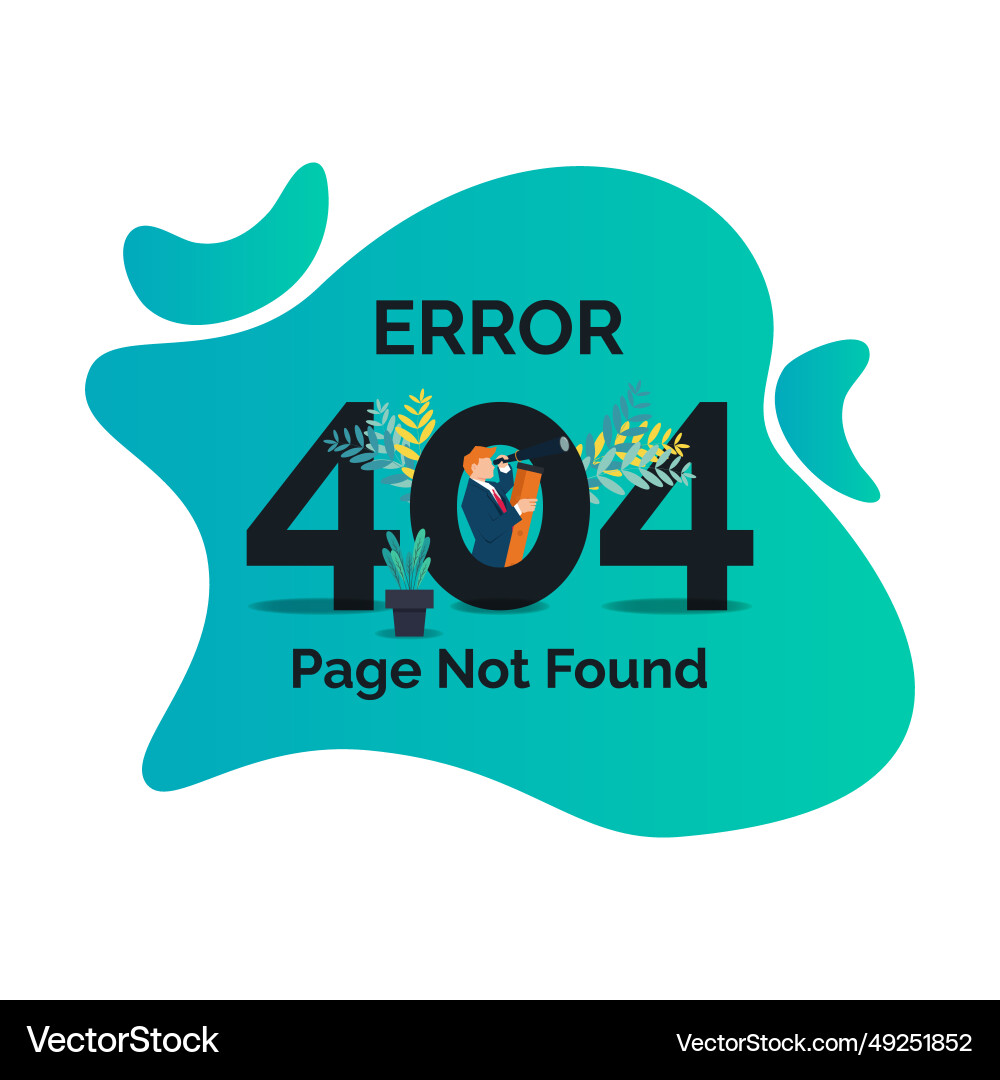 404 error page not found web design vector image