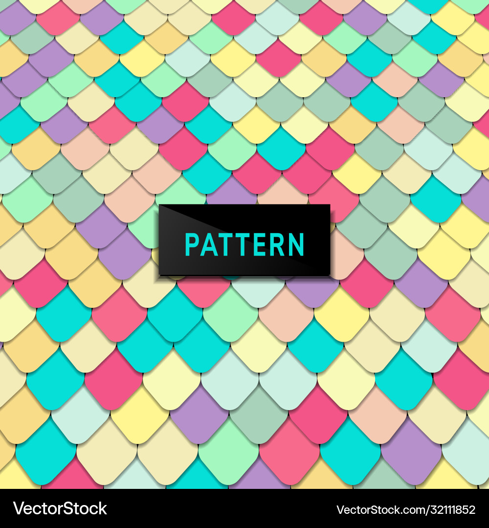 Abstract pattern tile scale motif pastel color Abstract pattern tile scale motif pastel color vector image