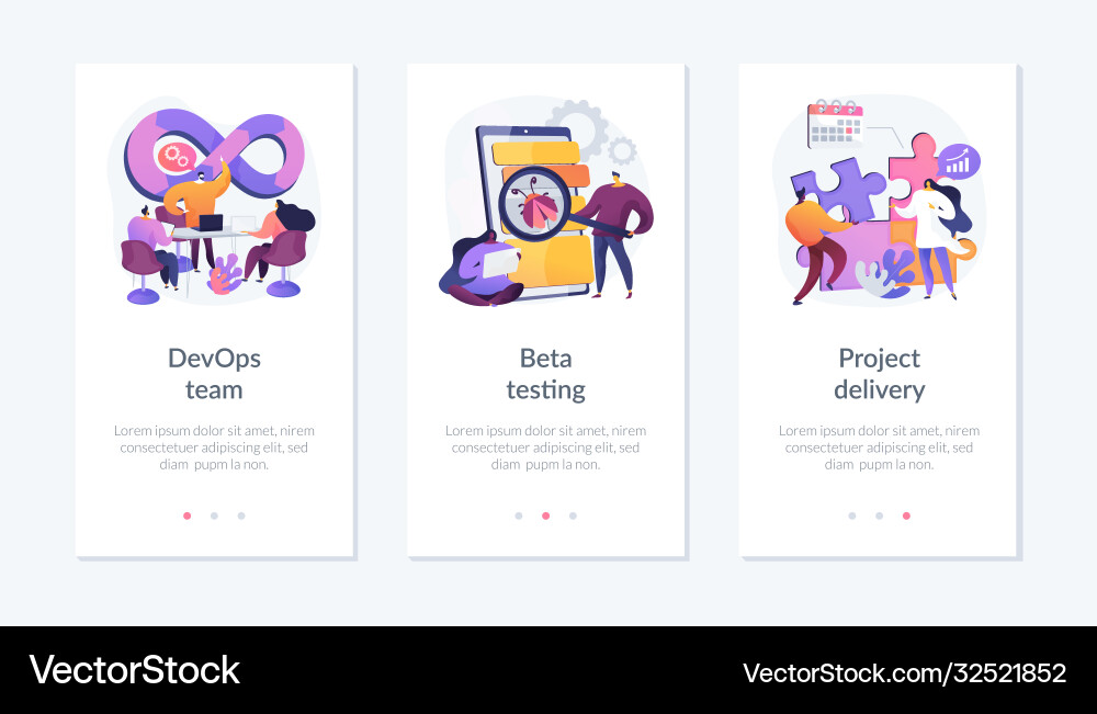 Agile Projektmanagement-Webseite Vorlage Agile Projektmanagement-Webseite Vorlage vektorbild