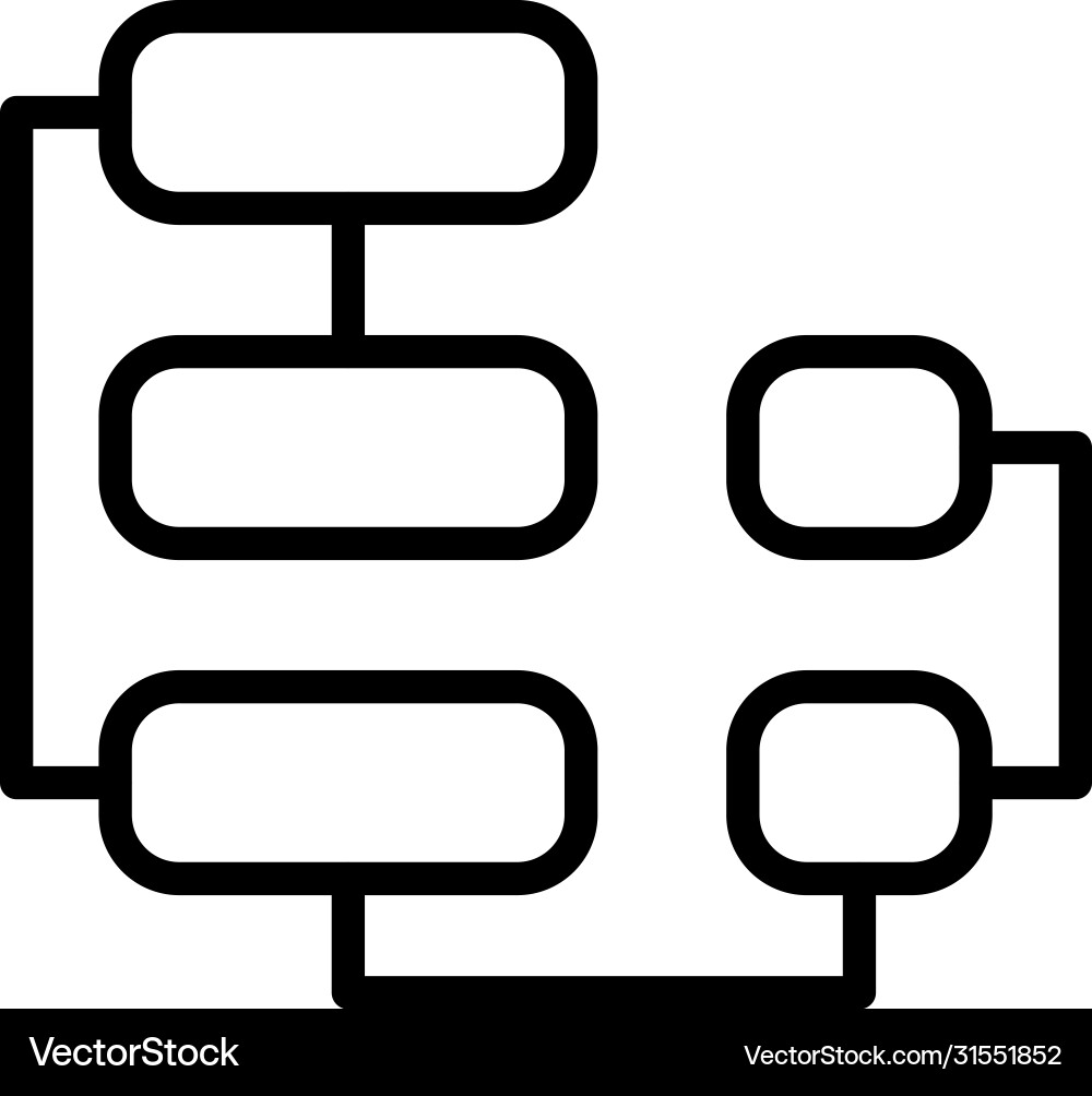 Algorithm line icon Algorithm line icon vector image