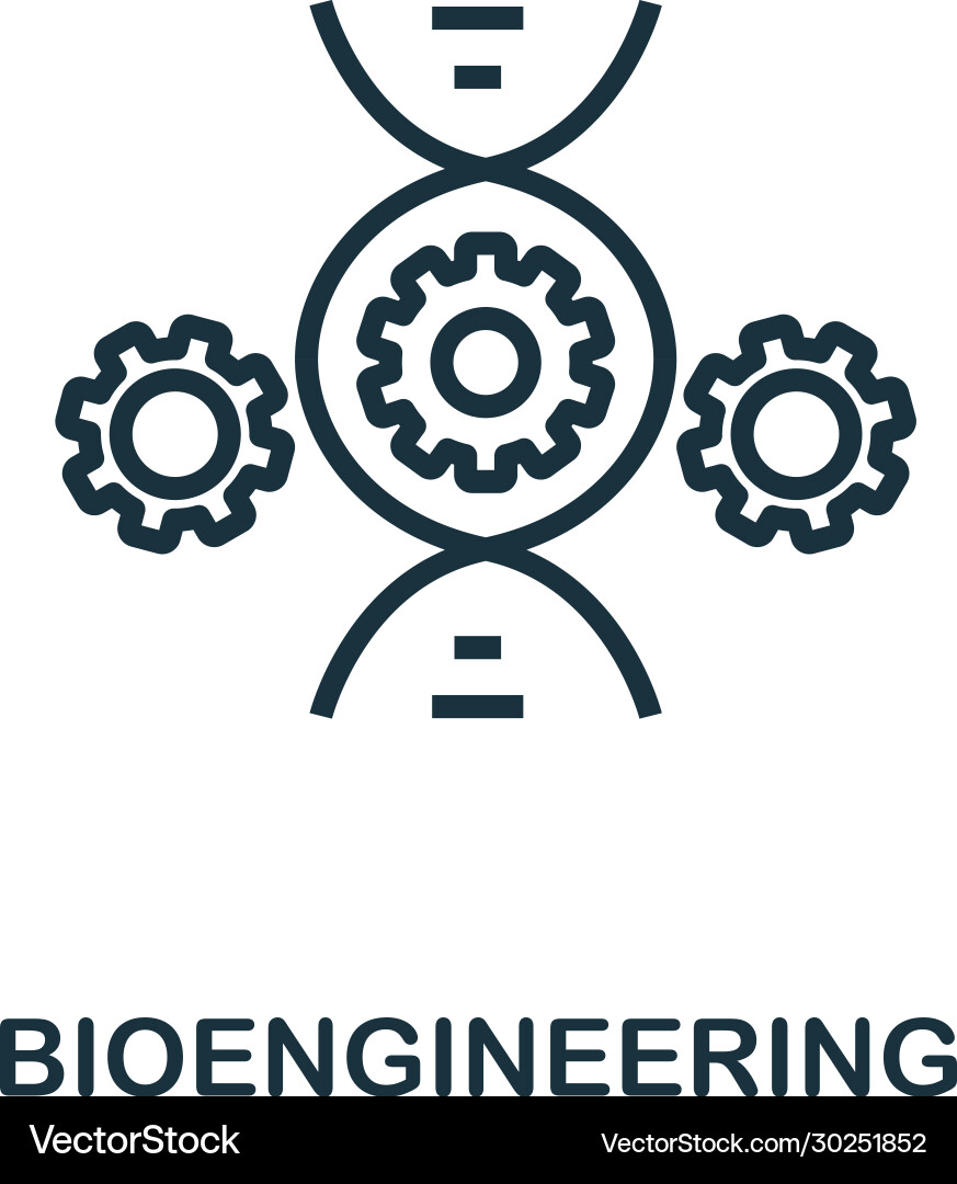 Bioengineering icon simple line element from vector image