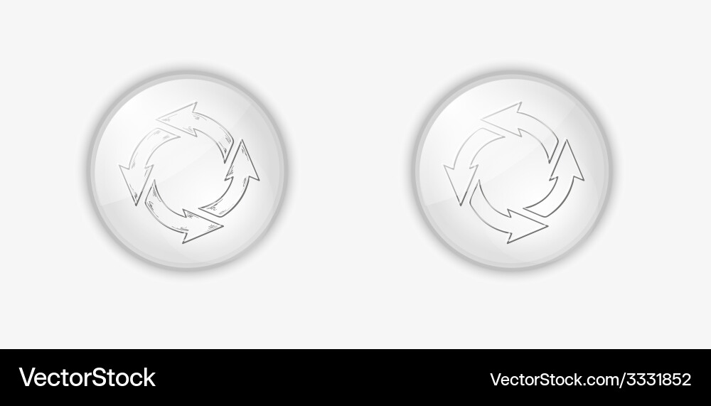 Circle arrows on buttons Vector Image