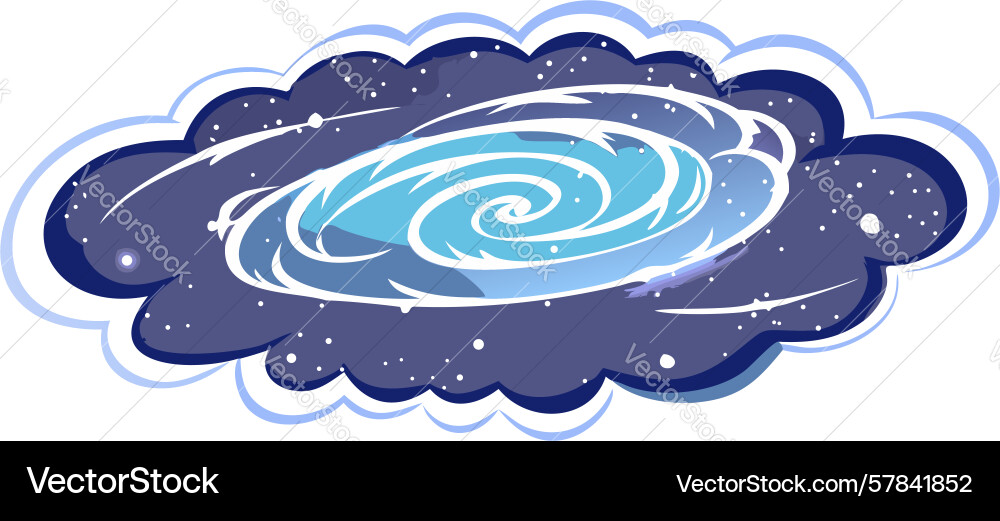 Cloud universe galactic vortex design generative vector image