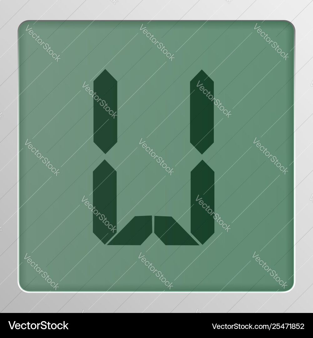 Digital character set typeface on a screen Digital character set typeface on a screen vector image