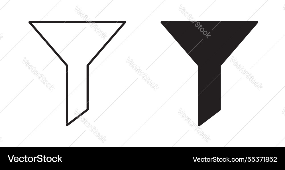 Filter icon set in thin line for web Vector Image