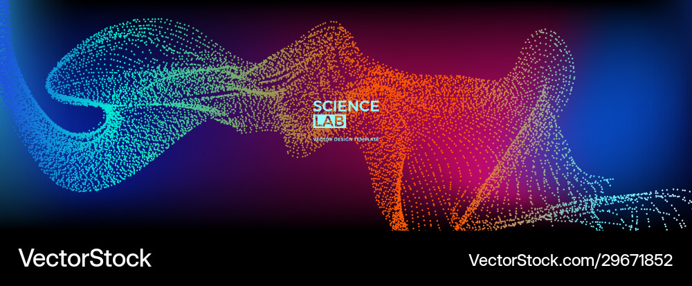 Futuristic background with dynamic particles Vector Image
