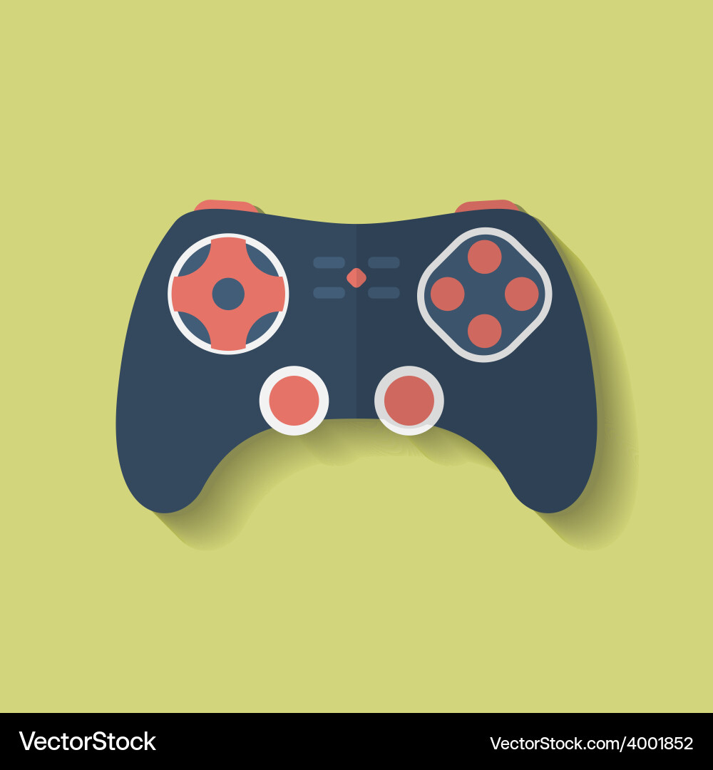 Icon of joystick controller game pad flat style Vector Image