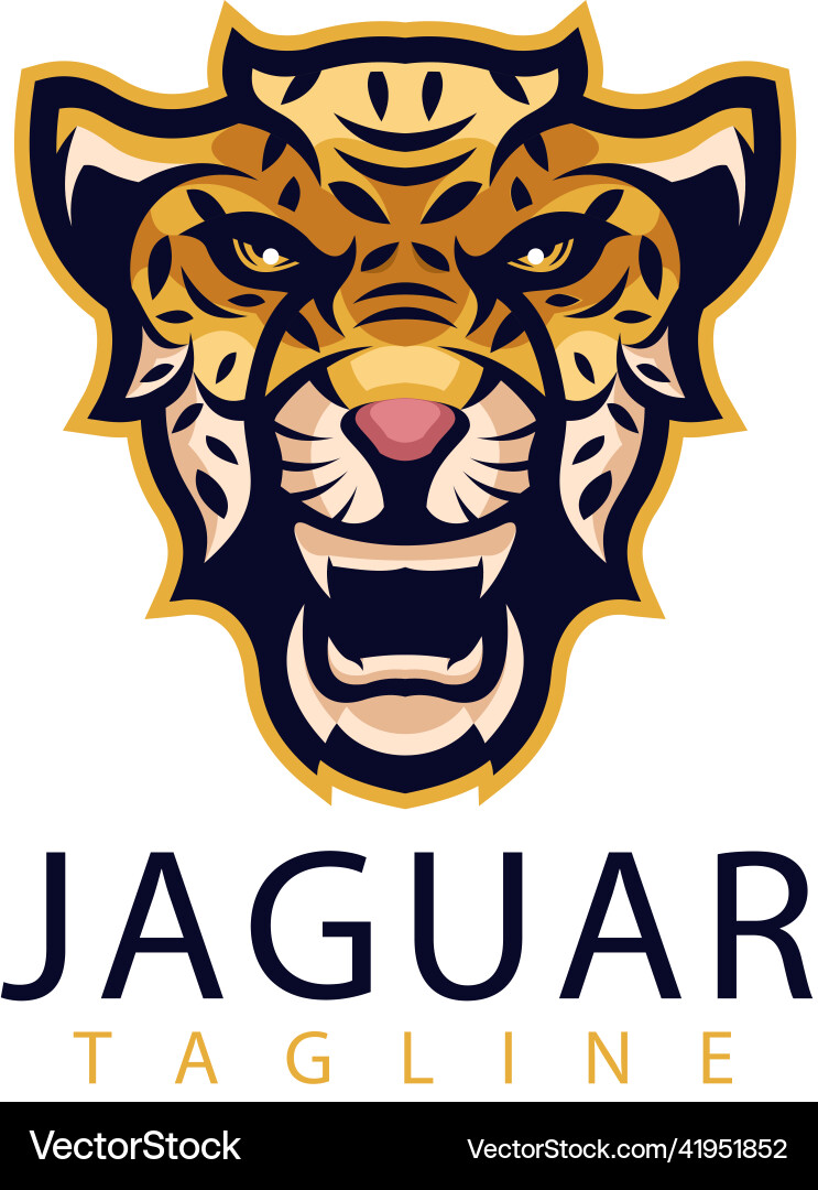 Jaguar head mascot logo – Royalty-Free Vector | VectorStock, image size:743x1080