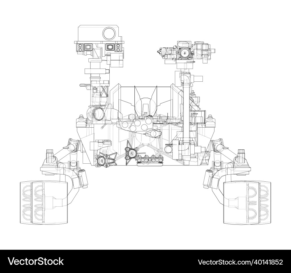 Mars rover rendering of 3d Mars rover rendering of 3d Vector Image