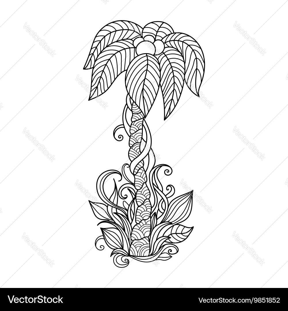 Palm Tree Pattern vector image