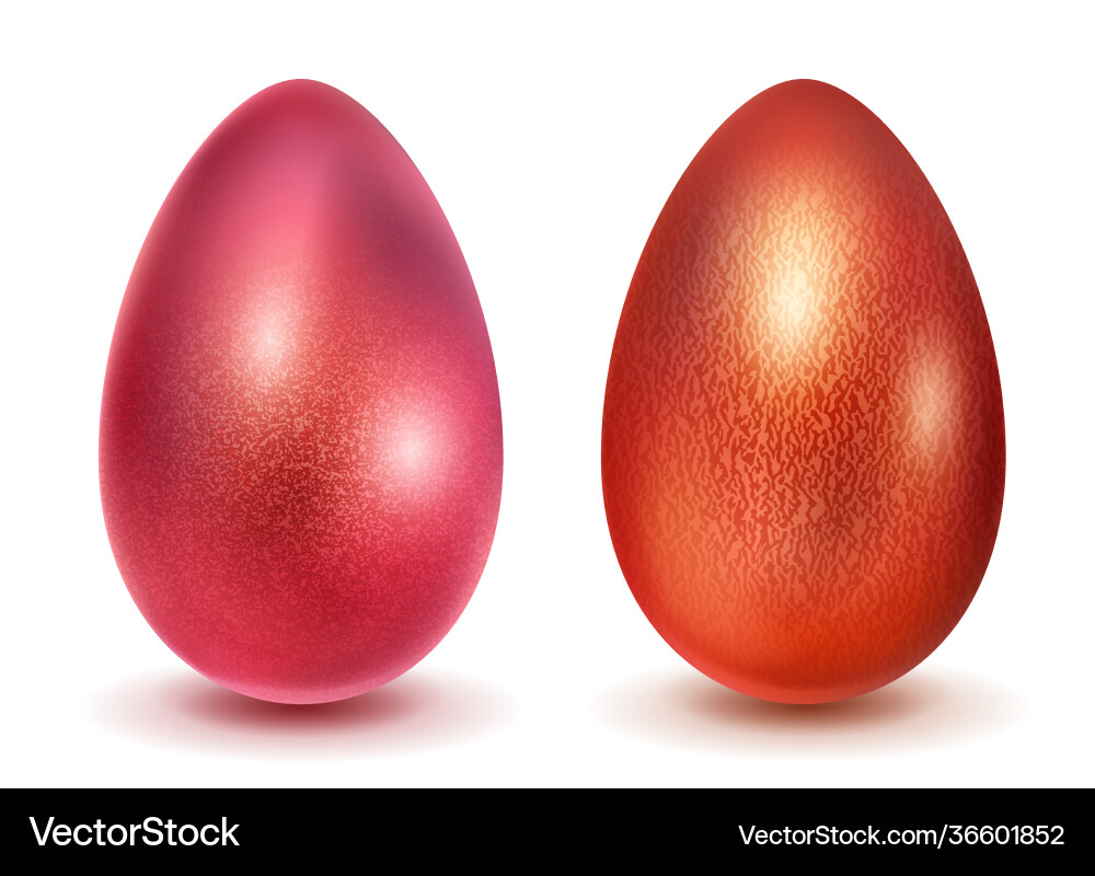 Realistic easter eggs Royalty Free Vector Image