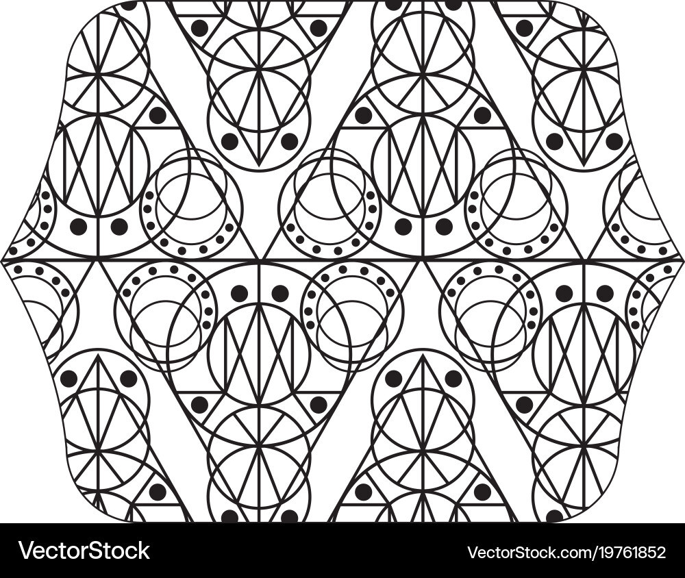Rectangle with seamless pattern graphic background Vector Image