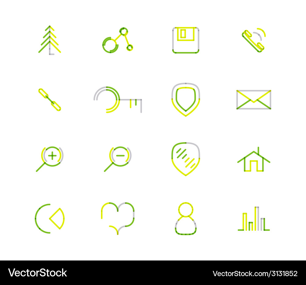 Set of thin line web icons Vector Image