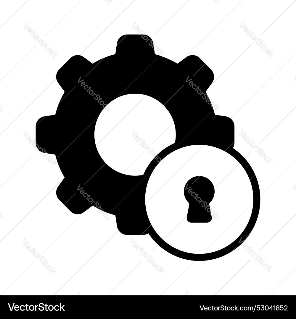 Setting security icon editable ready to use Vector Image