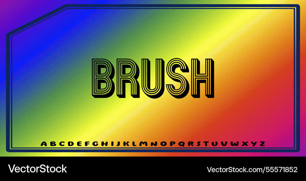 Text effects with editable colors and abstract Vector Image